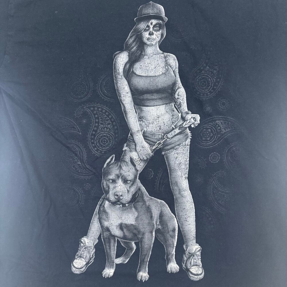 Womens Large Pitbull Women Design Tee
